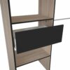 Armoire dressing extensible MOKA imitation Chêne brossé et noir