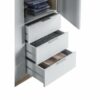 Armoire ZOA 3 tiroirs et 3 portes Blanc et chêne