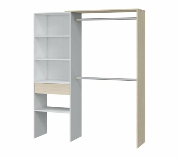 telechargement_5_f06771f4-a40a-4e26-af50-063838e3655b Aménagement Dressing Réversible Blanc/chêne - Daji - L 158 X L 40 X H 187 Cm