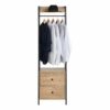 Kit dressing 2 tiroirs L.52 cm BONO imitation chêne et noir