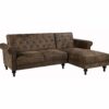 Canapé angle droit convertible COLETTA Tissu vintage
