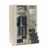 telechargement_6_967679bb-d48c-40af-bd38-e1fa1ff28672 Armoire 3 portes + 3 tiroirs AYALA imitation Chêne et noir