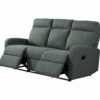 Canapé relax 3 places OSCAR tissu Gris anthracite