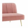 Banquette 3 places convertible LILY en velour rose