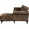 Canapé angle droit convertible COLETTA Tissu vintage