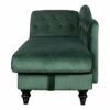 Méridienne convertible avec coffre LALOU effet velours vert