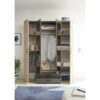 Armoire avec penderie et tiroirs ARTY imitation chêne et gris