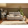 Canapé 3 places 2 relax électriques ORION tissu gris clair