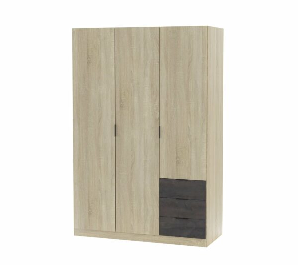 telechargement_8703f822-0c39-4640-bb20-ab891349ec77 Armoire 3 portes + 3 tiroirs AYALA imitation Chêne et noir