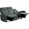 Canapé relax 3 places OSCAR tissu Gris anthracite