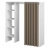 Dressing Tom Blanc Et Rideau Taupe Une Colonne 160 X 182