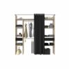telechargement_e0e0e85b-7626-4816-976d-2b7a7c39ec86 Dressing Avec Rideau - 2 Colonnes Avec 2 Tiroirs + 2 Penderies - Décor Chêne Jackson Et Noir - Como