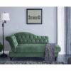 Méridienne convertible avec coffre LALOU effet velours vert